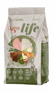 Quatree Life Frango e Arroz Cães Adultos Raças Médias e Grandes